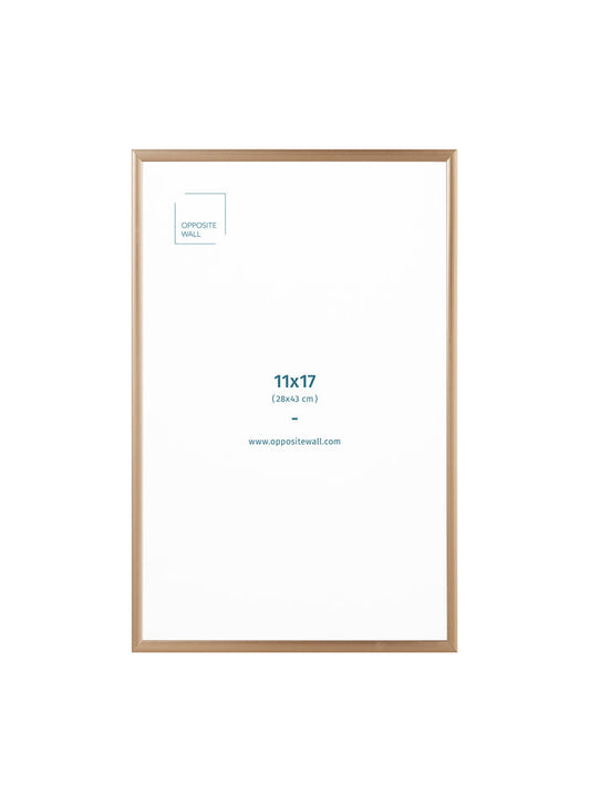 Gold Metal Frame, 11x17 in | 28x43 cm