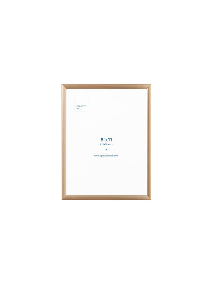 Gold Metal Frame, 8.5x11 in | 22x28 cm