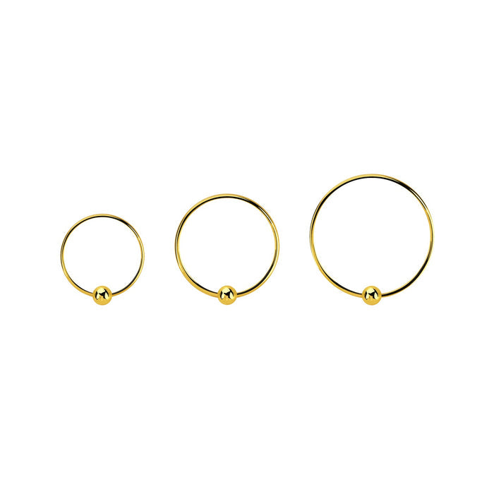 18K Gold Plated 22 Gauge Nose Ring Sterling Silver Nose Ring