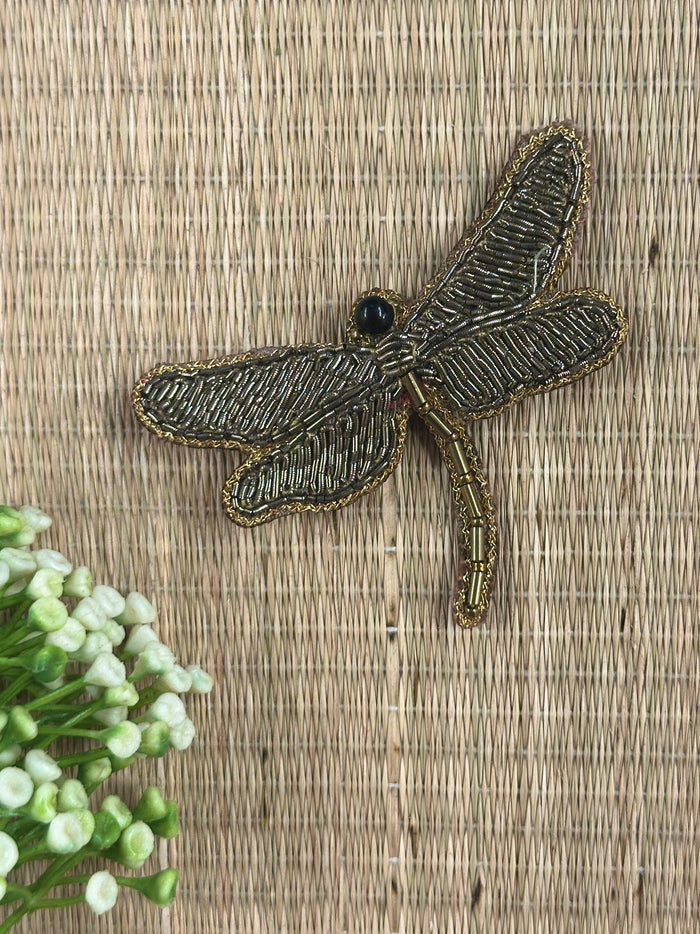 Golden Dragonfly Brooch