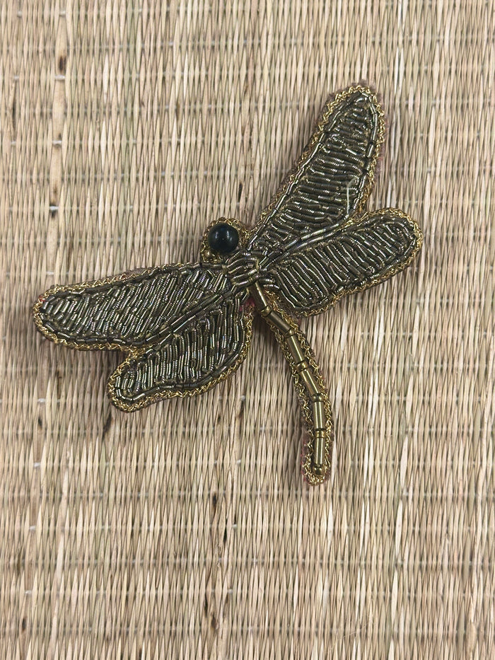 Golden Dragonfly Brooch