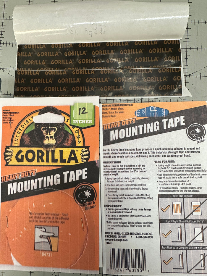 Gorilla Mounting tape 12” Bernina Jeff Sewing Machine Tools Supplies Accessories