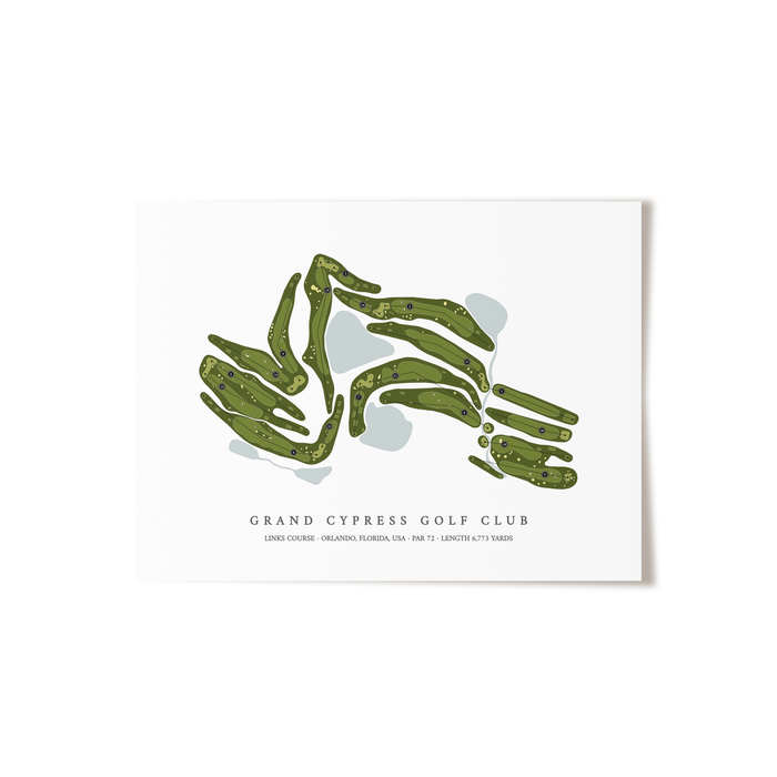 Grand Cypress Golf Club - Links Course | Golf Course Map | Unframed