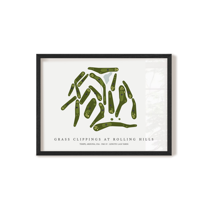 Grass Clippings at Rolling Hills | Golf Course Map | Black+Frame