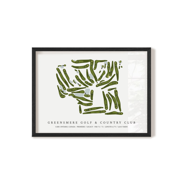 Greensmere Golf & Country Club | Golf Course Map | Black+Frame