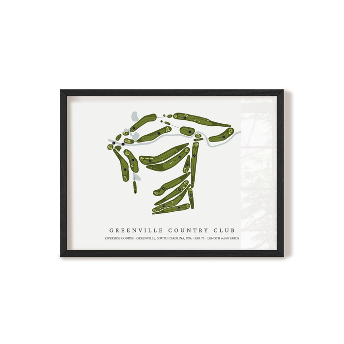Greenville Country Club - Riverside Course | Golf Course Map | Black+Frame