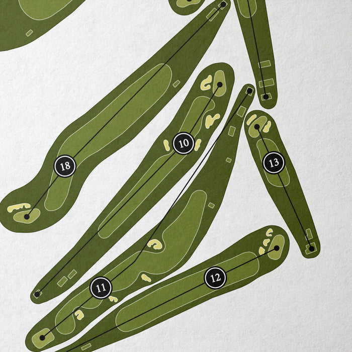 Greenville Country Club - Riverside Course | Golf Course Map | Close+Up