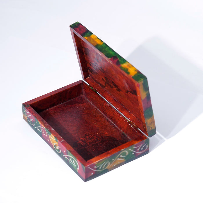 Half Forward Bend Yoga Pose Soapstone Keepsake Box | Yoga-Inspired Decorative Storage Box for Crystals, Jewelry & Sacred Treasures