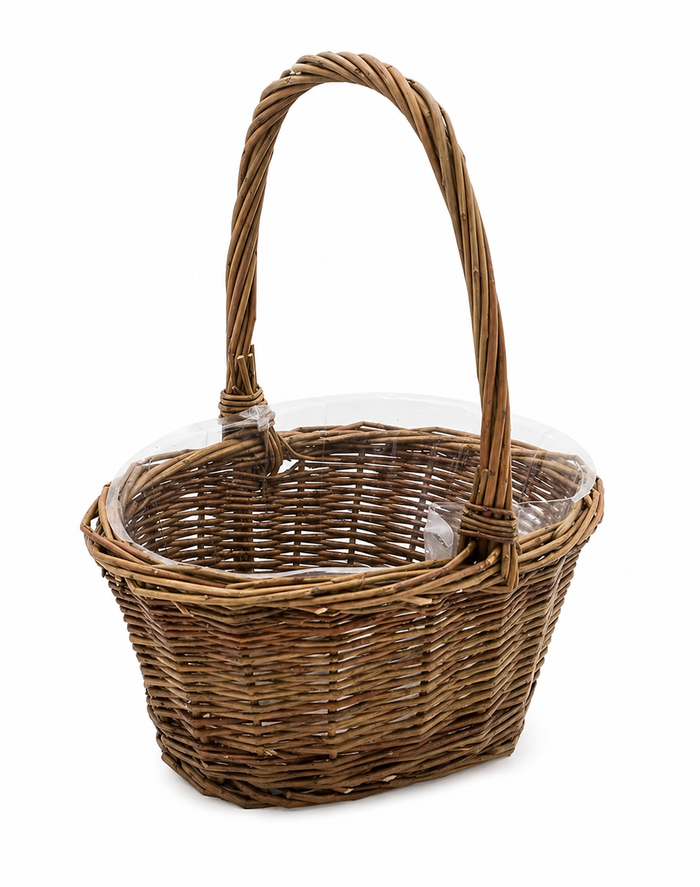 HANDLED WICKER BASKET - 12-Piece per Box (PolyFoam Packaging)