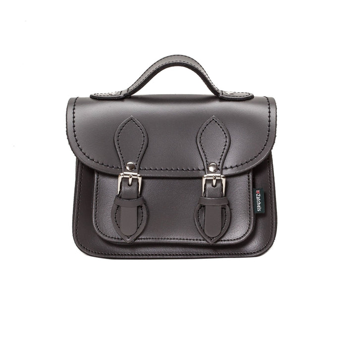 Handmade Leather Micro Satchel Graphite
