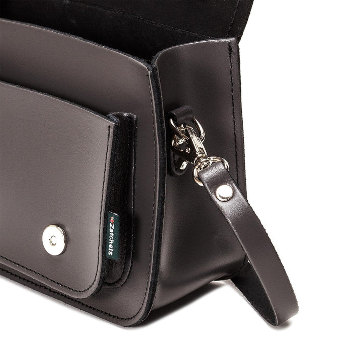 Handmade Leather Micro Satchel Graphite