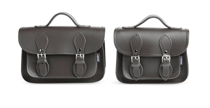 Handmade Leather Micro Satchel Graphite