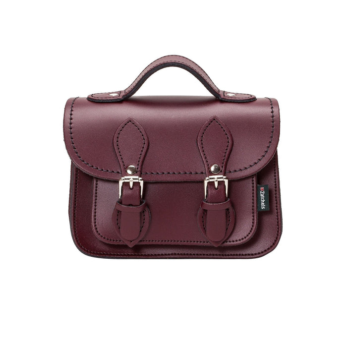 Handmade Leather Micro Satchel Marsala Red