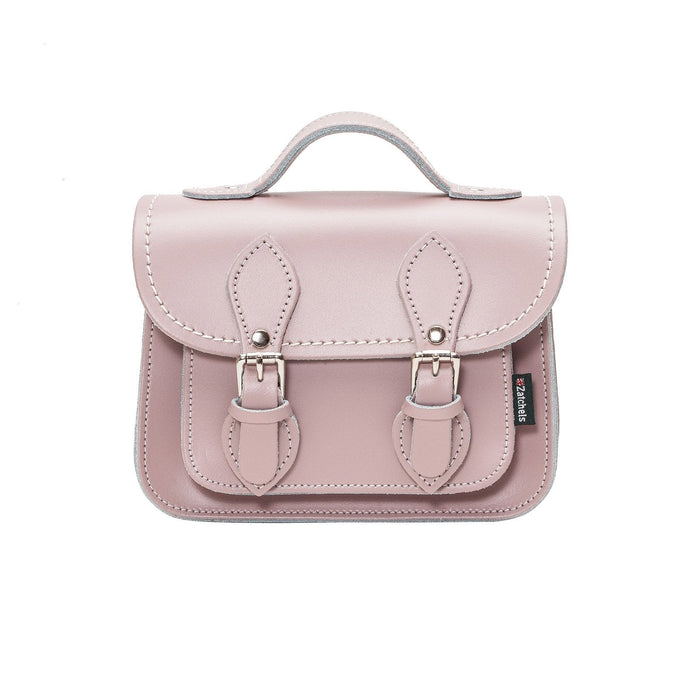 Handmade Leather Micro Satchel – Rose Quartz - Bascora