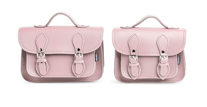 Handmade Leather Micro Satchel – Rose Quartz - Bascora