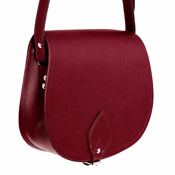 Handmade Leather Saddle Bag - Oxblood - Bascora