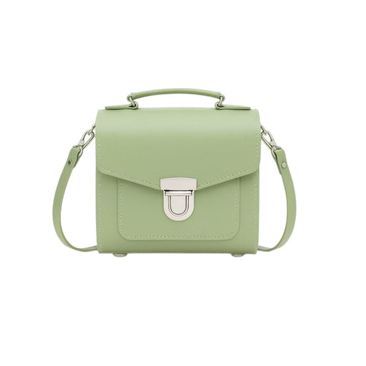 Handmade Leather Sugarcube Handbag – Sage Green - Bascora