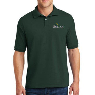 Hanes Men's 5.2 oz. 50/50 EcoSmart Jersey Knit Polo Shirt - Golco Company Store