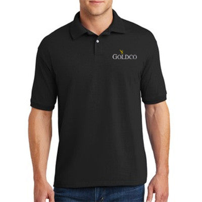 Hanes Men's 5.2 oz. 50/50 EcoSmart Jersey Knit Polo Shirt - Golco Company Store