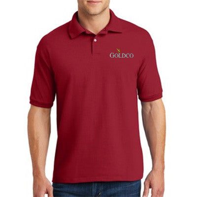 Hanes Men's 5.2 oz. 50/50 EcoSmart Jersey Knit Polo Shirt - Golco Company Store