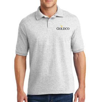 Hanes Men's 5.2 oz. 50/50 EcoSmart Jersey Knit Polo Shirt - Golco Company Store