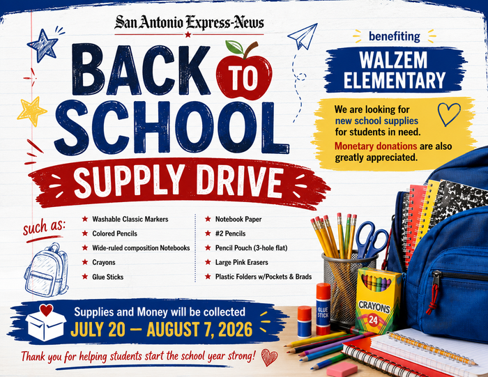 Hearst Gives Back School Supply Donation