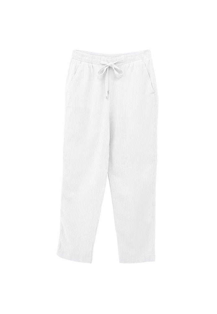 High Waist Carrot Pants - BLACK STRIPE