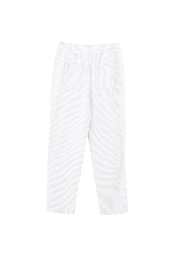High Waist Carrot Pants - BLACK STRIPE