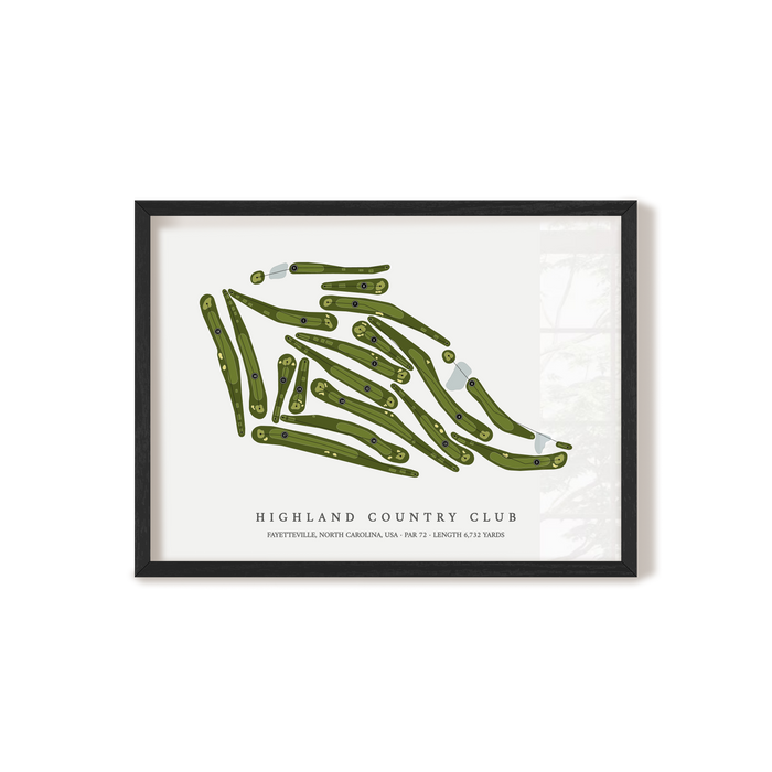 Highland Country Club | Golf Course Map | Black+Frame