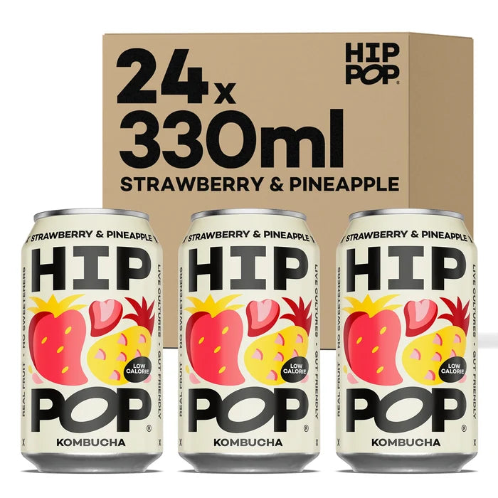 HIP POP Strawberry Pineapple Kombucha
