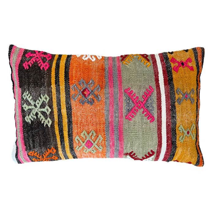 Hullabaloo Lumbar Kilim Pillow (12x20)