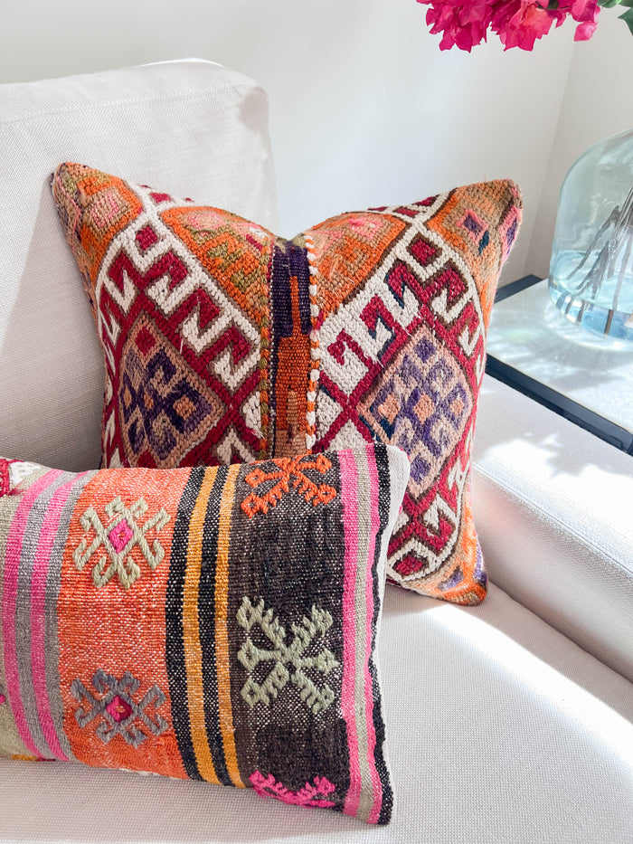 Hullabaloo Lumbar Kilim Pillow (12x20)
