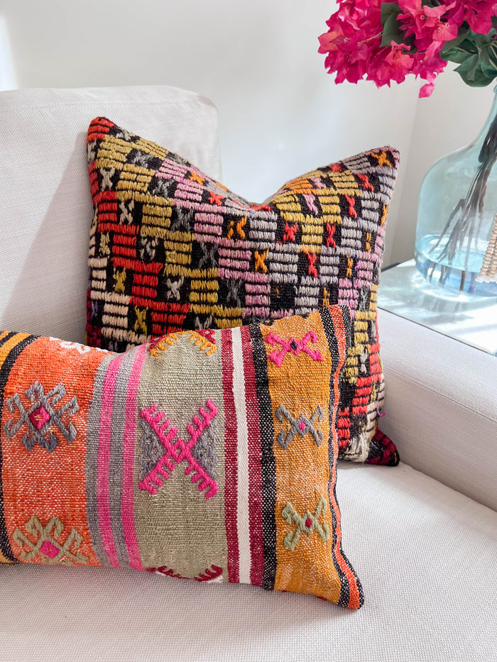 Hullabaloo Lumbar Kilim Pillow (12x20)