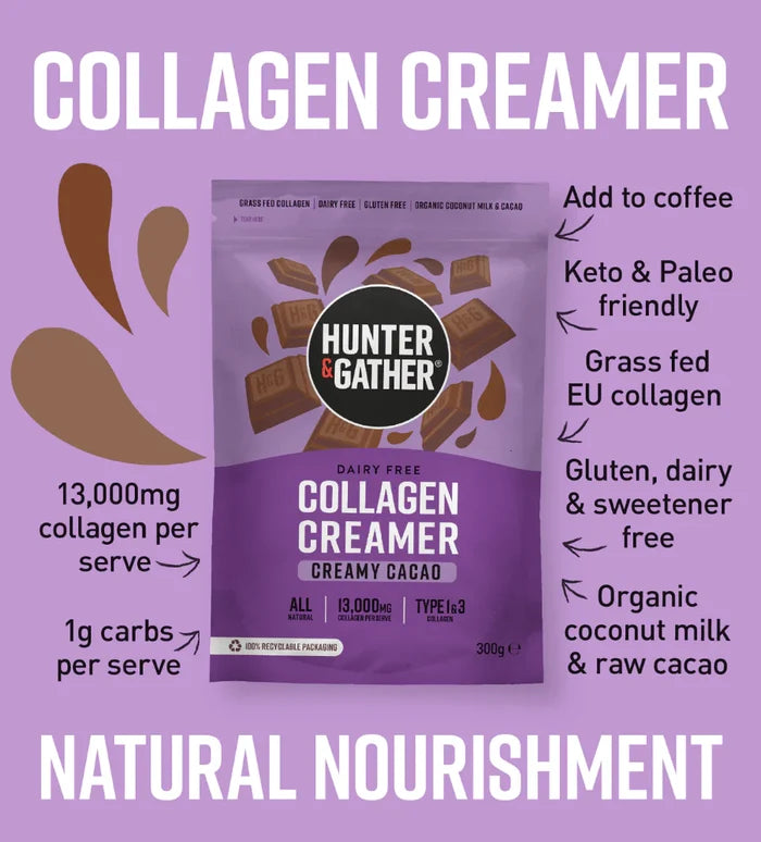 Hunter & Gather Collagen Creamer Cacao 300g