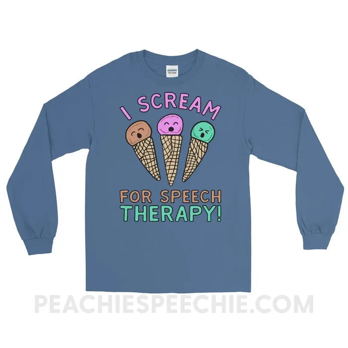 I Scream for Speech Long Sleeve Tee - T-Shirts & Tops peachiespeechie.com