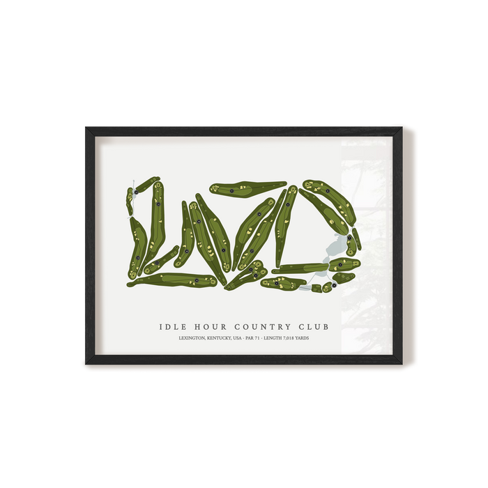 Idle Hour Country Club | Golf Course Map | Black+Frame