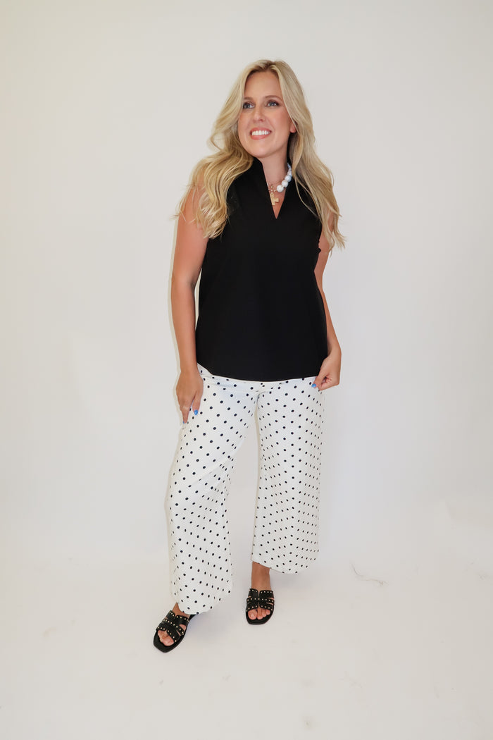 In Good Taste Wide Hem Sleeveless Top - The Pink Tulip Clothing