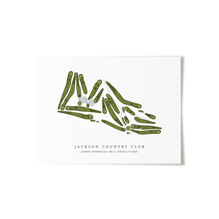 Jackson Country Club | Golf Course Map | Unframed