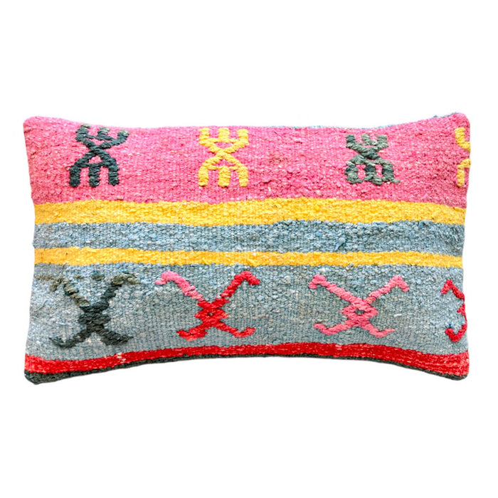 Jinx Lumbar Kilim Pillow (12x20)