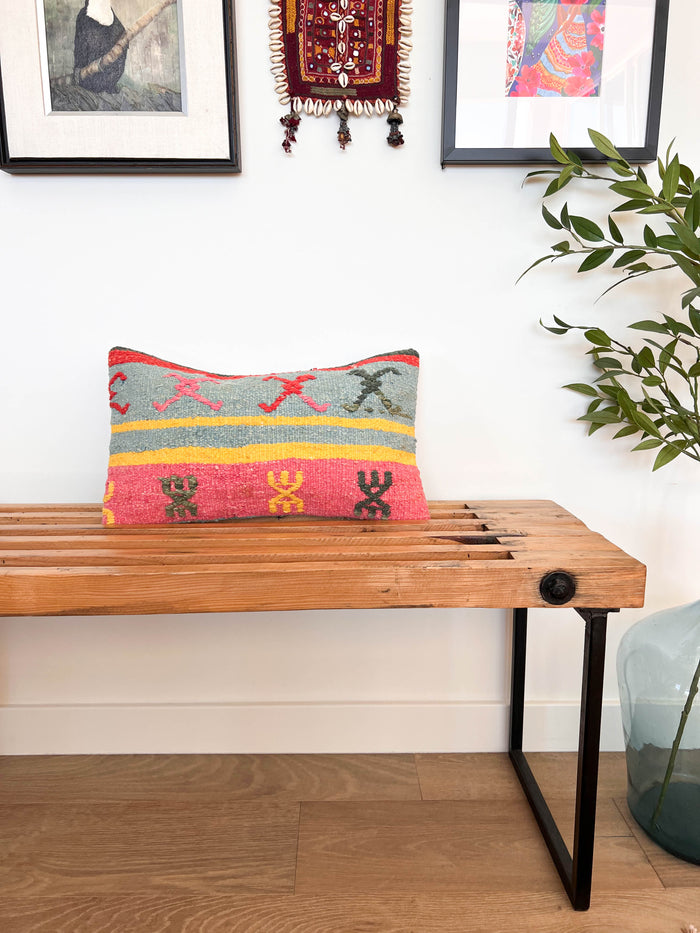 Jinx Lumbar Kilim Pillow (12x20)