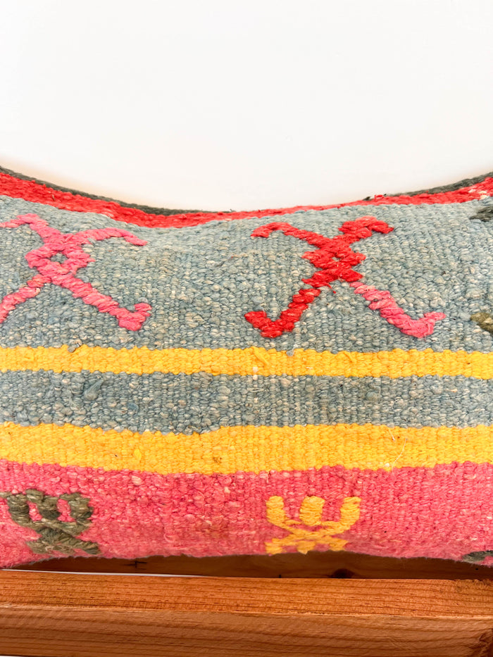 Jinx Lumbar Kilim Pillow (12x20)