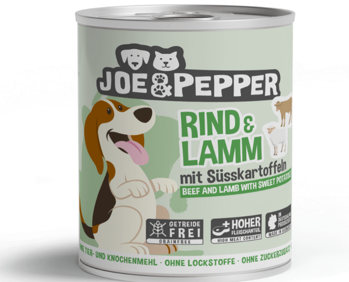 Joe & Pepper Ragoût de Bœuf et d'Agneau aux Patates Douces pour Chien