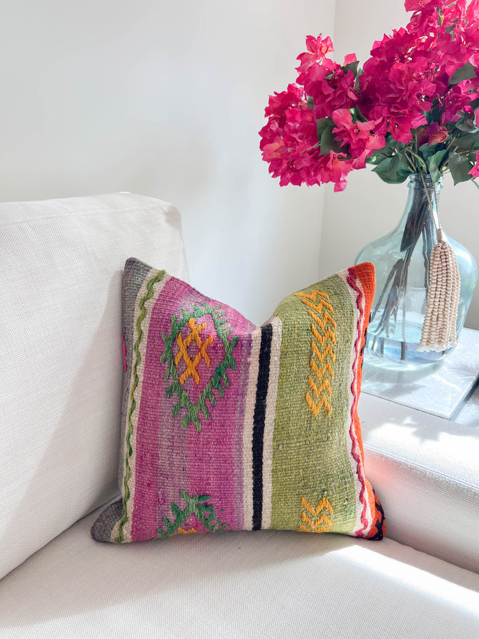 Jujubee Kilim Pillow (16x16)