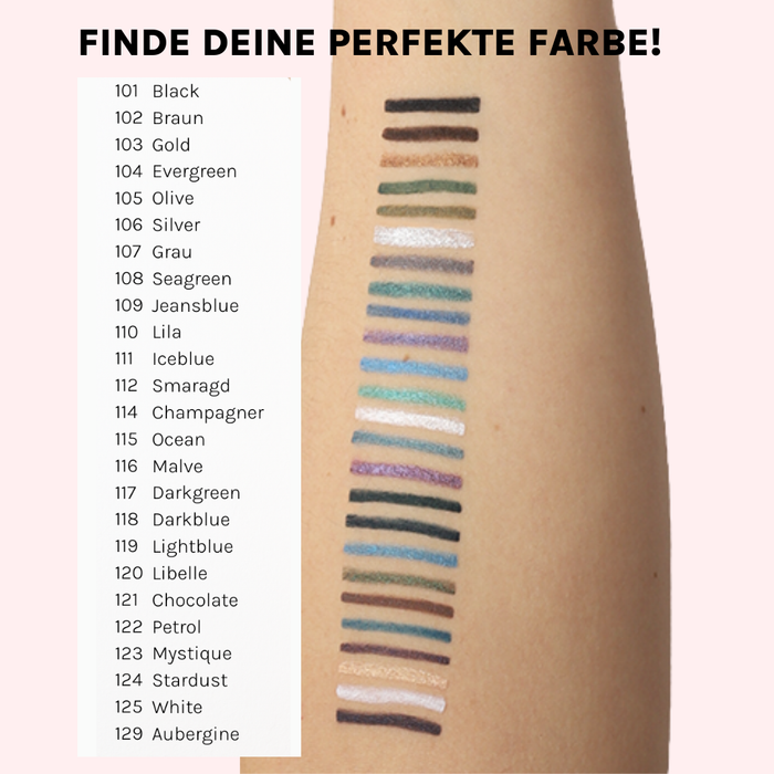 cosline kajal / eyeliner trio swatches