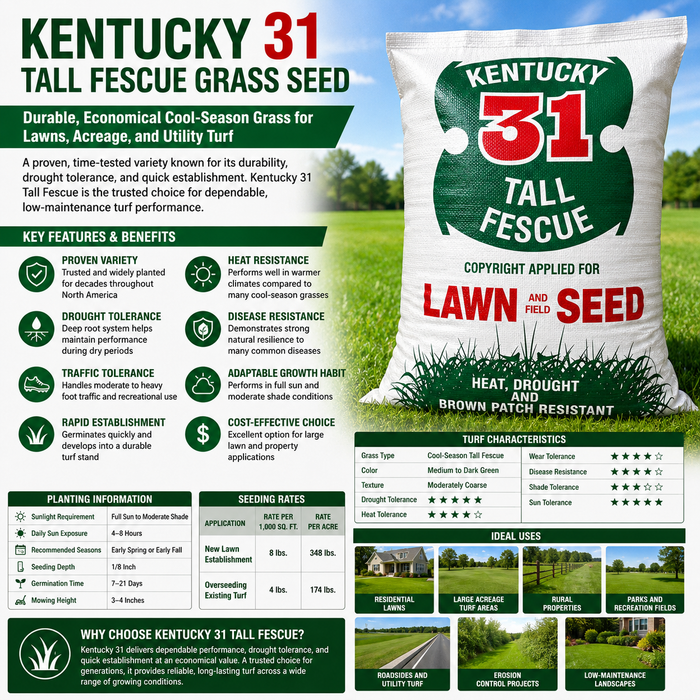 Kentucky 31 Tall Fescue Grass Seed (Raw) - Seed World