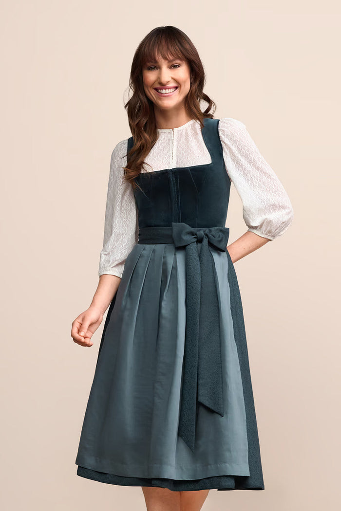 Kruger Long Dirndl 2pcs. 70cm "Lynette" green