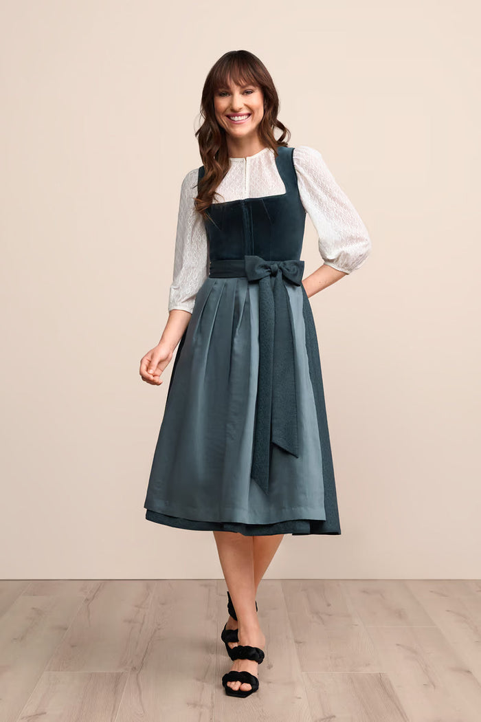 Kruger Long Dirndl 2pcs. 70cm "Lynette" green