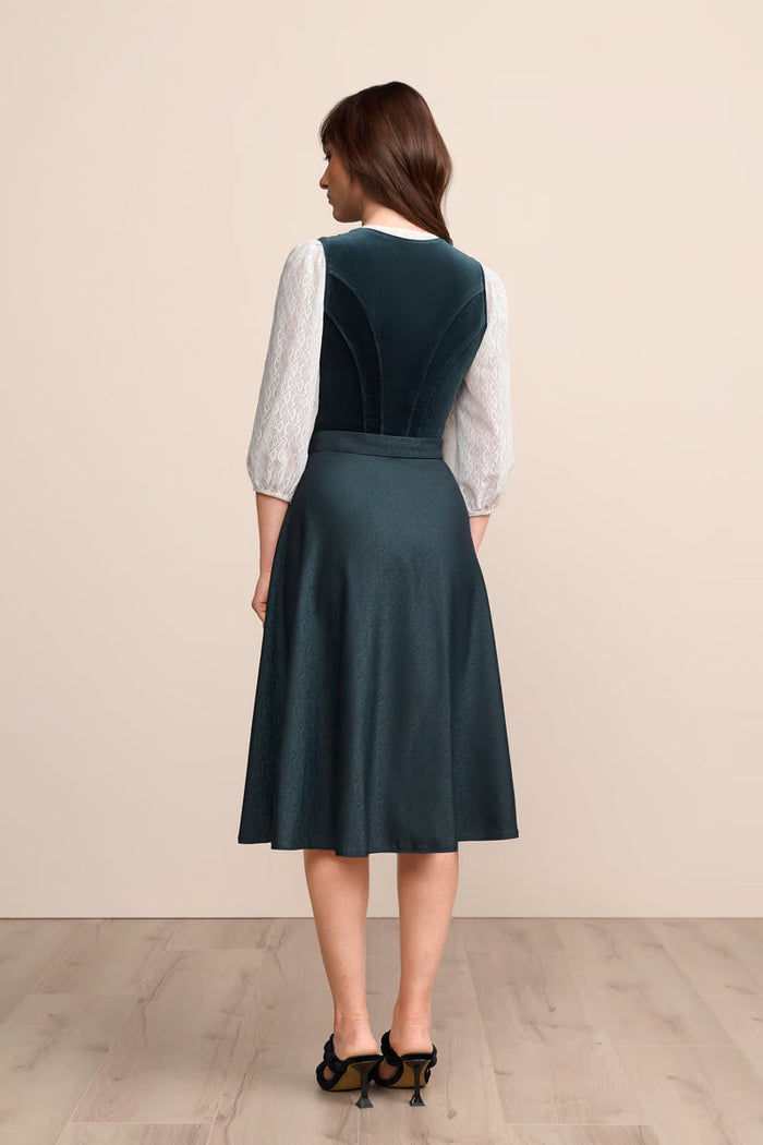 Kruger Long Dirndl 2pcs. 70cm "Lynette" green