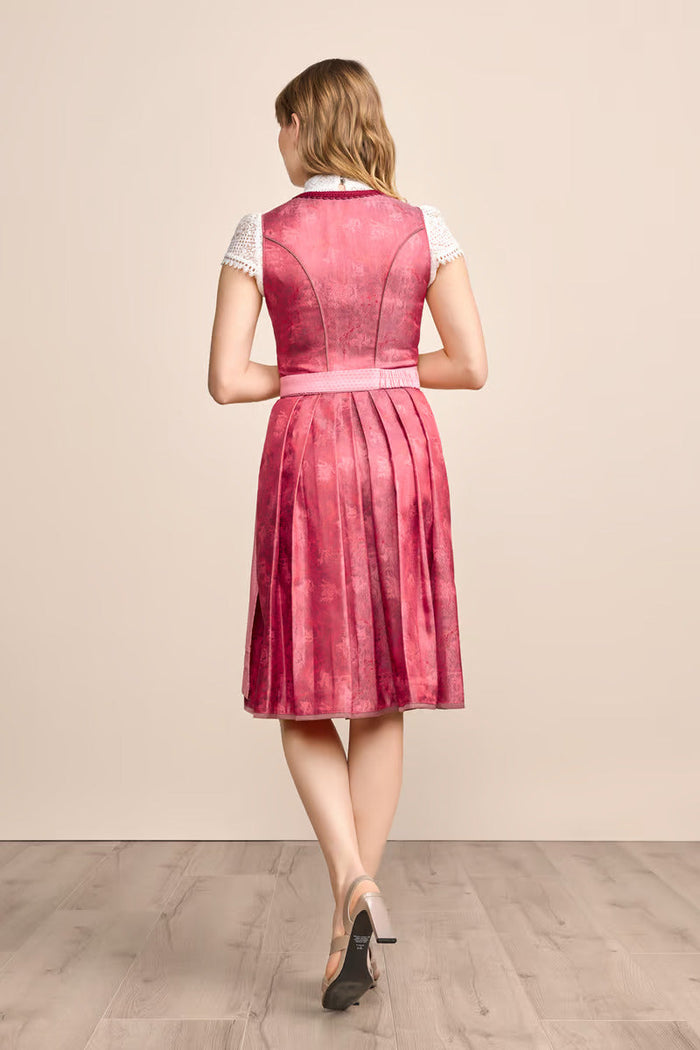 Kruger Midi Dirndl 2pcs. 60cm "Fynia" red (46)