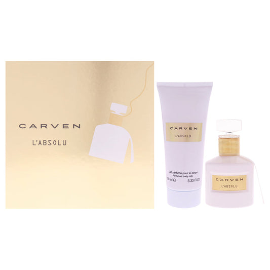 LAbsolu by Carven for Women - 2 Pc Gift Set 1.66oz EDP Spray, 3.33oz Perfume Body Milk